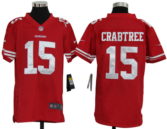 Nike Team Color youths Game Jersey San Francisco 49ers 15 Michael Crabtree
